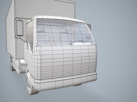 Грузовик-фургон --338-- 3D Модель
