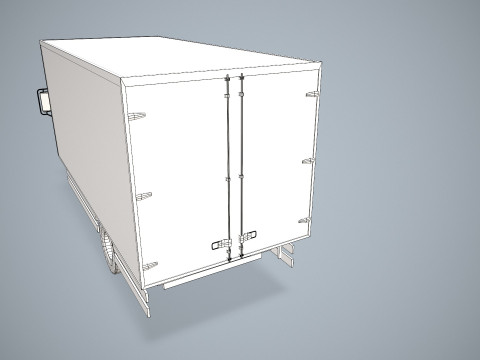 Грузовик-фургон --338-- 3D Модель