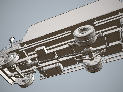 Грузовик-фургон --338-- 3D Модель