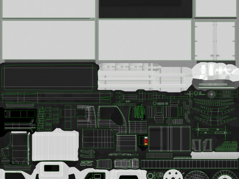 Грузовик-фургон --338-- 3D Модель