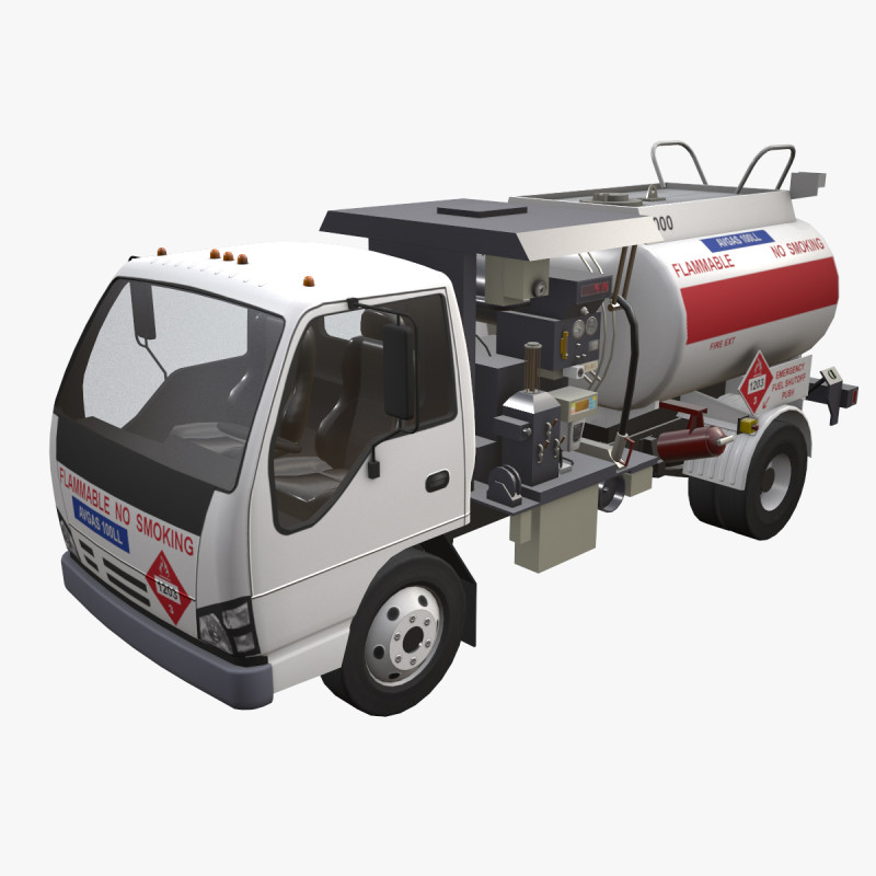 Avgas Fueler Truck --339-- 3D Model .c4d .max .obj .3ds .fbx .stl .blend 