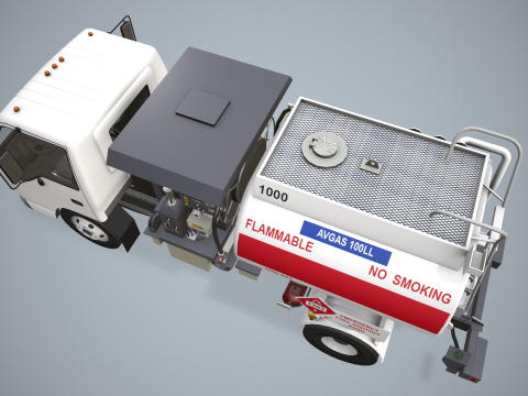 Avgas Fueler Truck --339-- 3D Model