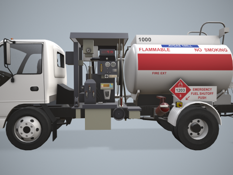 Avgas Fueler Truck --339-- 3D Model