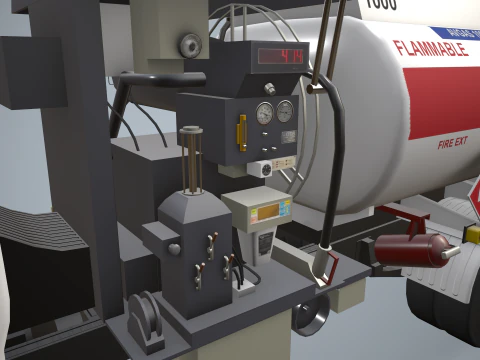 Avgas Fueler Truck --339-- 3D Model