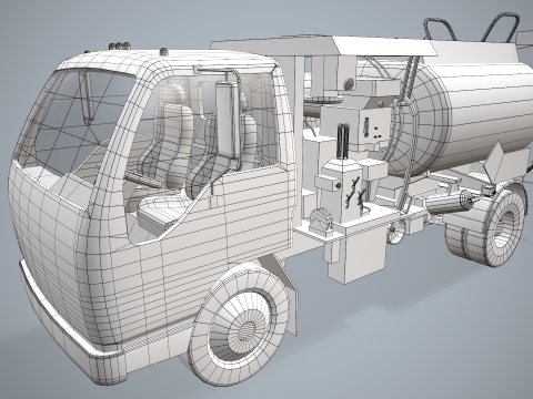 Avgas Fueler Truck --339-- 3D Model