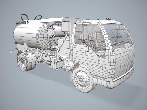 Avgas Fueler Truck --339-- 3D Model