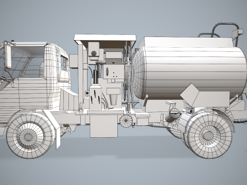 Avgas Fueler Truck --339-- 3D Model