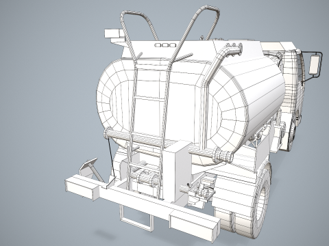 Avgas Fueler Truck --339-- 3D Model