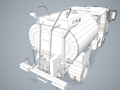 Avgas Fueler Truck --339-- 3D Model