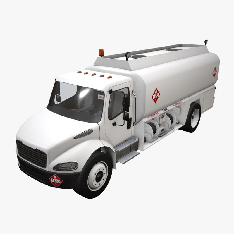 Fuel Truck --340-- 3D Model .c4d .max .obj .3ds .fbx .stl .blend 