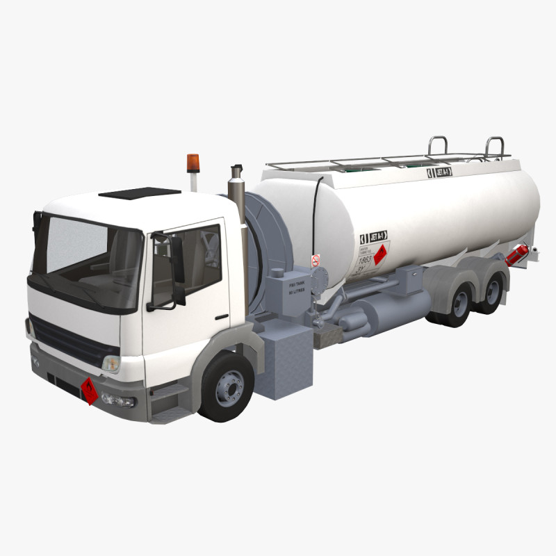 Fuel Truck --341-- 3D Model .c4d .max .obj .3ds .fbx .stl .blend 