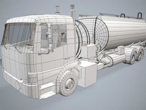 Fuel Truck --341-- 3D Model