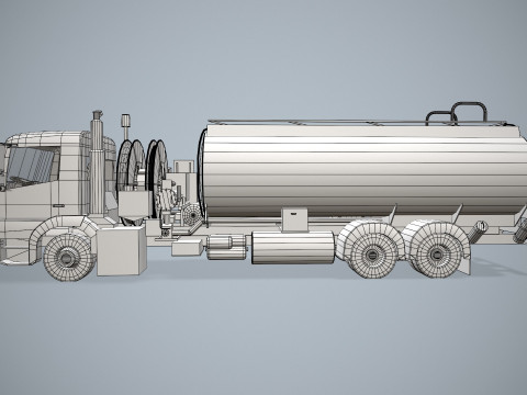 Fuel Truck --341-- 3D Model