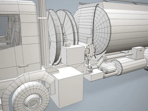 Truk Bahan Bakar --341-- Model 3D