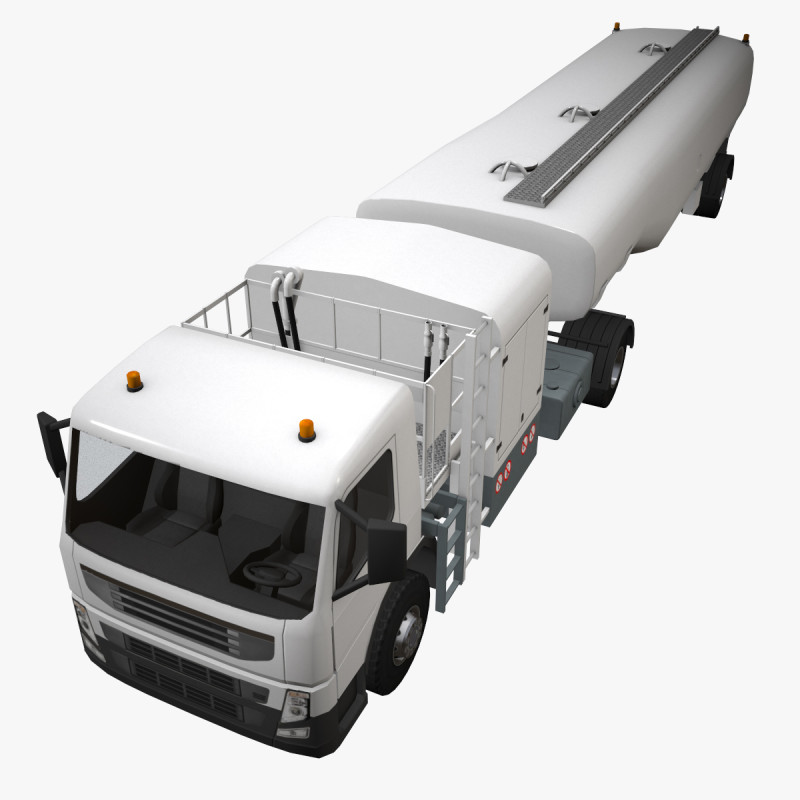 Fuel Truck --342-- 3D Model .c4d .max .obj .3ds .fbx .stl .blend 