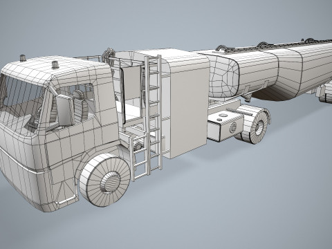 Fuel Truck --342-- 3D Model