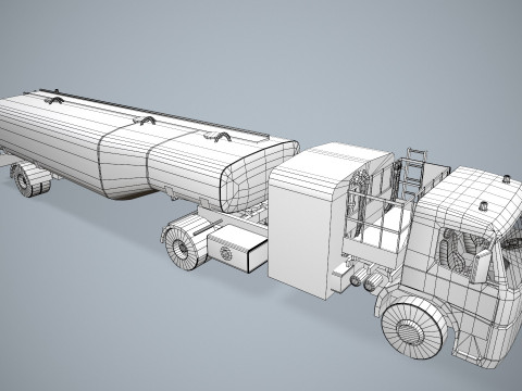 Fuel Truck --342-- 3D Model