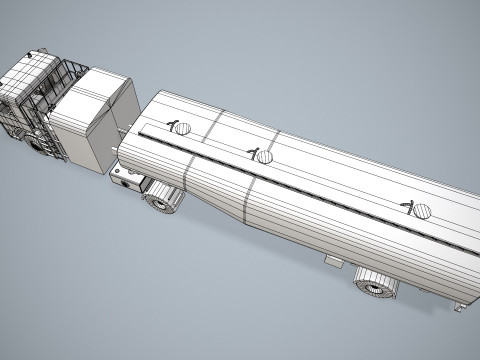 Fuel Truck --342-- 3D Model