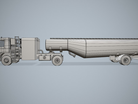 Fuel Truck --342-- 3D Model