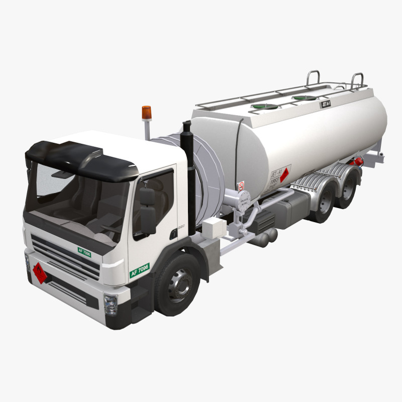 Fuel Truck --343-- 3D Model .c4d .max .obj .3ds .fbx .stl .blend 