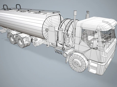 Fuel Truck --343-- 3D Model