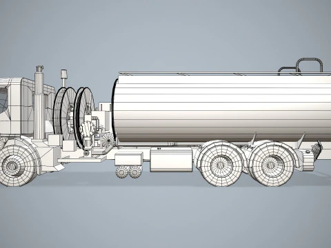 Fuel Truck --343-- 3D Model