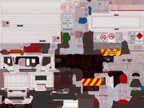 Fuel Truck --343-- 3D Model