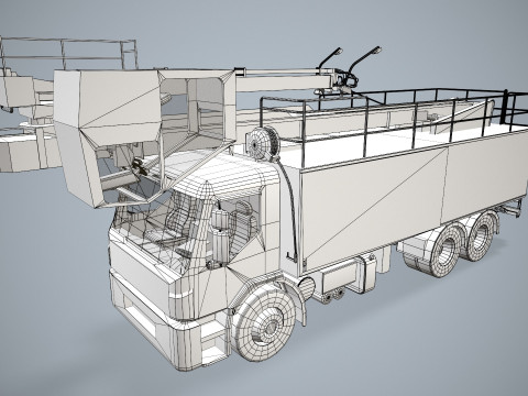 Uçak Buz Çözücü Kamyon --344-- 3D Model