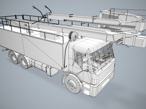 Uçak Buz Çözücü Kamyon --344-- 3D Model