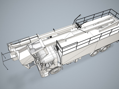 Uçak Buz Çözücü Kamyon --344-- 3D Model