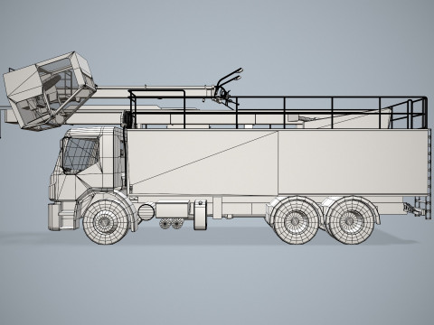 Uçak Buz Çözücü Kamyon --344-- 3D Model