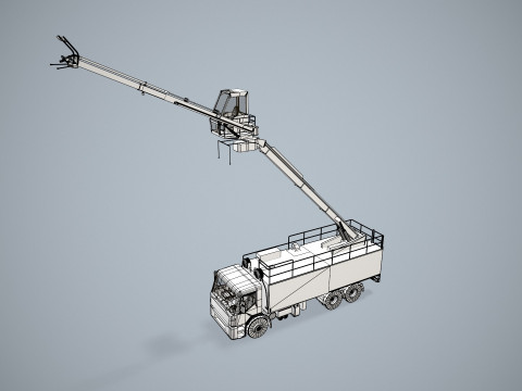 Uçak Buz Çözücü Kamyon --344-- 3D Model