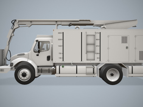 Uçak Buz Çözücü Kamyon Beyaz --345-- 3D Model