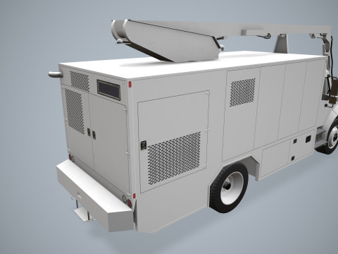 Uçak Buz Çözücü Kamyon Beyaz --345-- 3D Model