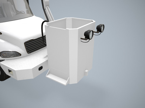 Uçak Buz Çözücü Kamyon Beyaz --345-- 3D Model