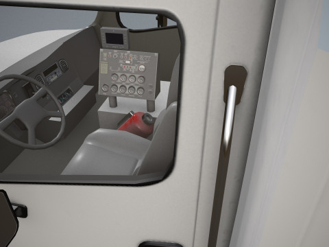 Uçak Buz Çözücü Kamyon Beyaz --345-- 3D Model