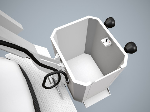 Uçak Buz Çözücü Kamyon Beyaz --345-- 3D Model