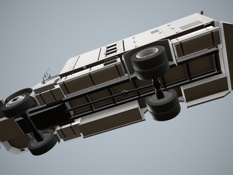 Uçak Buz Çözücü Kamyon Beyaz --345-- 3D Model