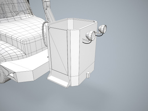 Uçak Buz Çözücü Kamyon Beyaz --345-- 3D Model