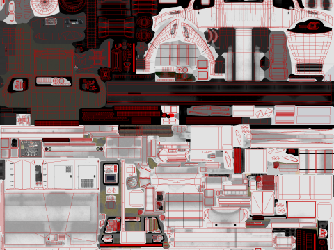 Uçak Buz Çözücü Kamyon Beyaz --345-- 3D Model