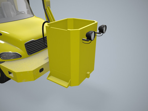 Uçak Buz Çözücü Kamyon Sarı --346-- 3D Model