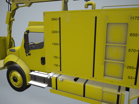 Aircraft Deicer Truck Yellow --346-- 3D Model