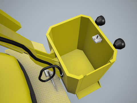 Uçak Buz Çözücü Kamyon Sarı --346-- 3D Model