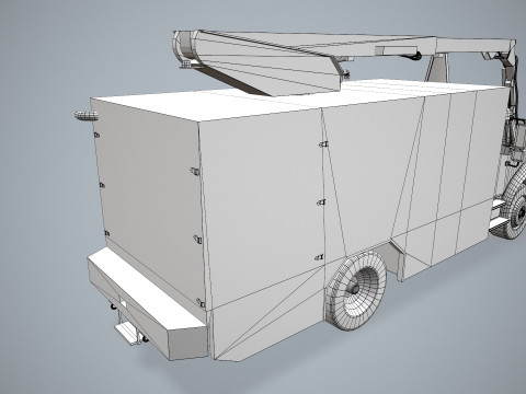 Uçak Buz Çözücü Kamyon Sarı --346-- 3D Model