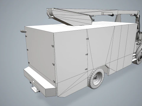 Aircraft Deicer Truck Yellow --346-- 3D Model