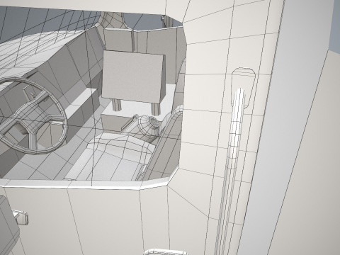 Uçak Buz Çözücü Kamyon Sarı --346-- 3D Model