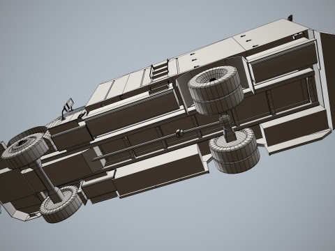 Uçak Buz Çözücü Kamyon Sarı --346-- 3D Model