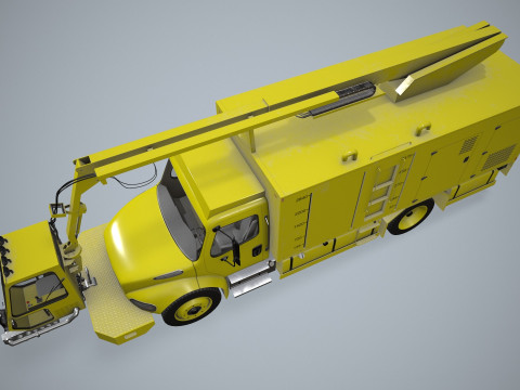 Flugzeug-Enteisungs-LKW-Gelb --347-- 3D Modell