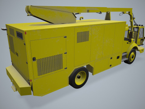 Flugzeug-Enteisungs-LKW-Gelb --347-- 3D Modell