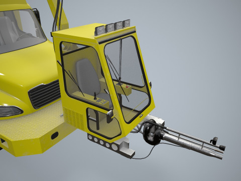 Flugzeug-Enteisungs-LKW-Gelb --347-- 3D Modell